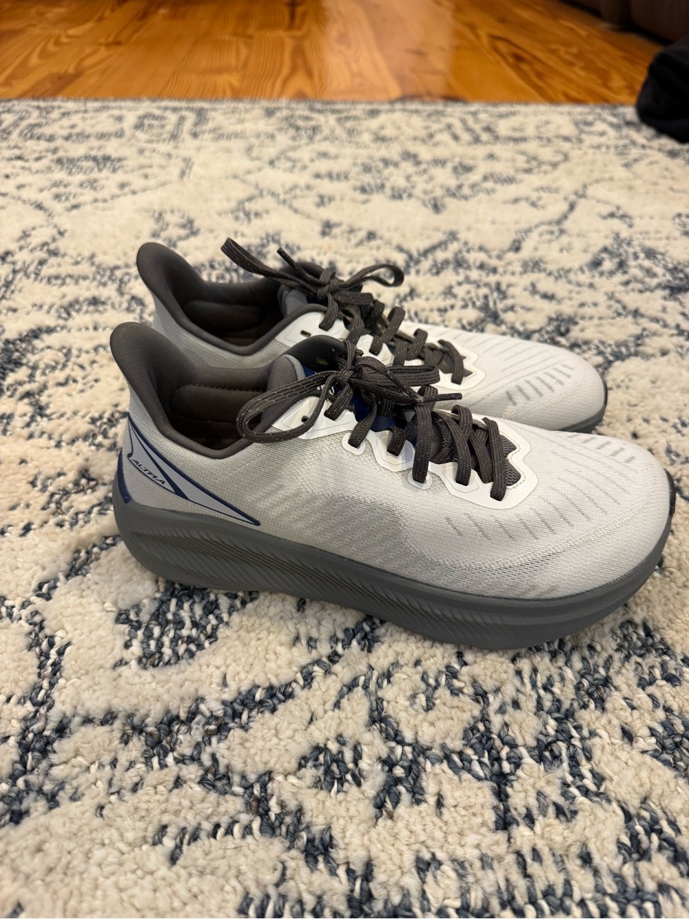 Altra Women's Athletic Shoes in White and Gray with Navy Accents
